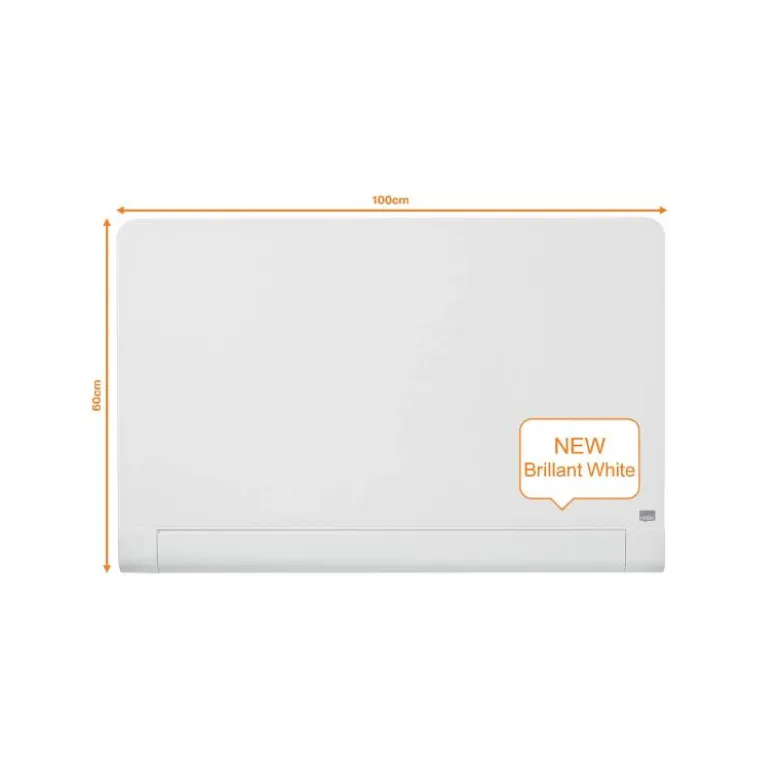 Pizarra Blanca Nobo Diamond Cristal Templado Magnetica 99,3x55,9 cm