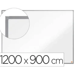 PIZARRA BLANCA NOBO ESSENCE ACERO VITRIFICADO MAGNETICA 1200X900 MM