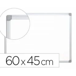 Pizarra Blanca Q-Connect Lacada Magnetica marco de aluminio 60x45 cm
