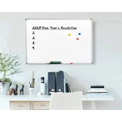 Pizarra Blanca Q-Connect Lacada Magnetica marco de aluminio 60x45 cm