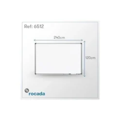 Pizarra Blanca Rocada Acero Vitrificado Magnética 120x240 cm