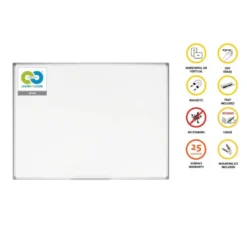 Pizarra Blanca Vitrificada Magnetica Earth-it con marco de aluminio 120x90 Bi-Office