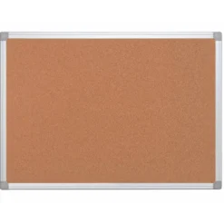 Pizarra corcho q-connect marco de aluminio 200x100 cm 5 mm