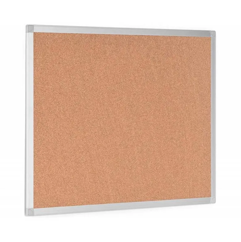 Pizarra corcho q-connect marco de aluminio 200x100 cm 5 mm
