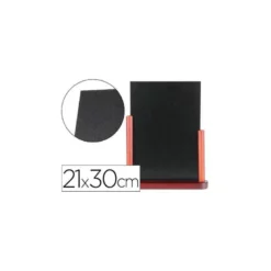 Pizarra de sobremesa Liderpapel negra de madera 21x30 cm