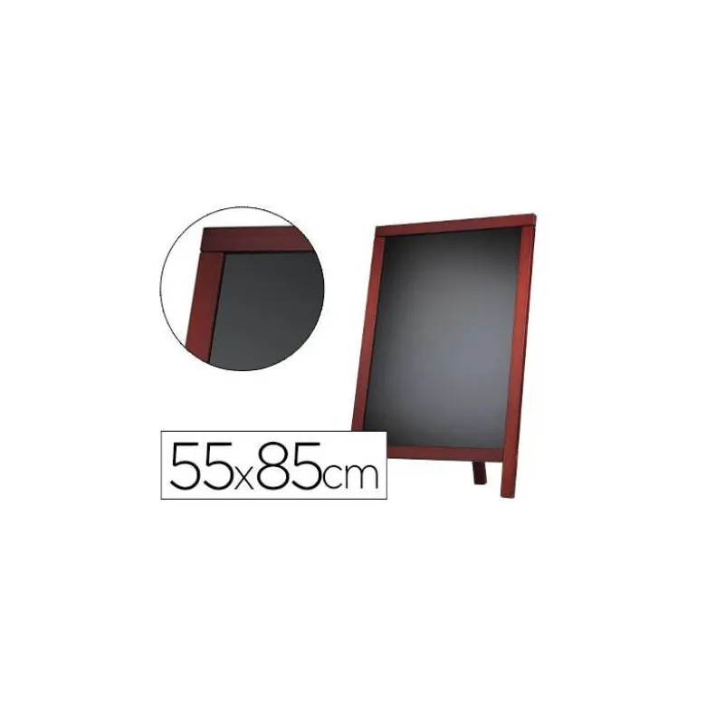 Pizarra Liderpapel negra madera para suelo 55x85 cm