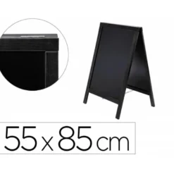 Pizarra Liderpapel negra madera para el suelo 55x85x52 cm