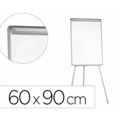 Pizarra Q-Connect trípode marco color gris 90x60 cm