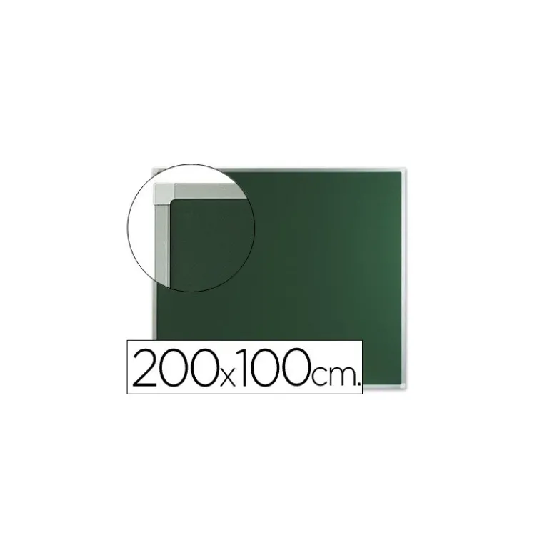 Pizarra Q-Connect verde marco de aluminio 200x100 cm
