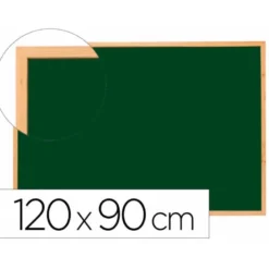 Pizarra Q-Connect verde marco de madera 120x90 cm