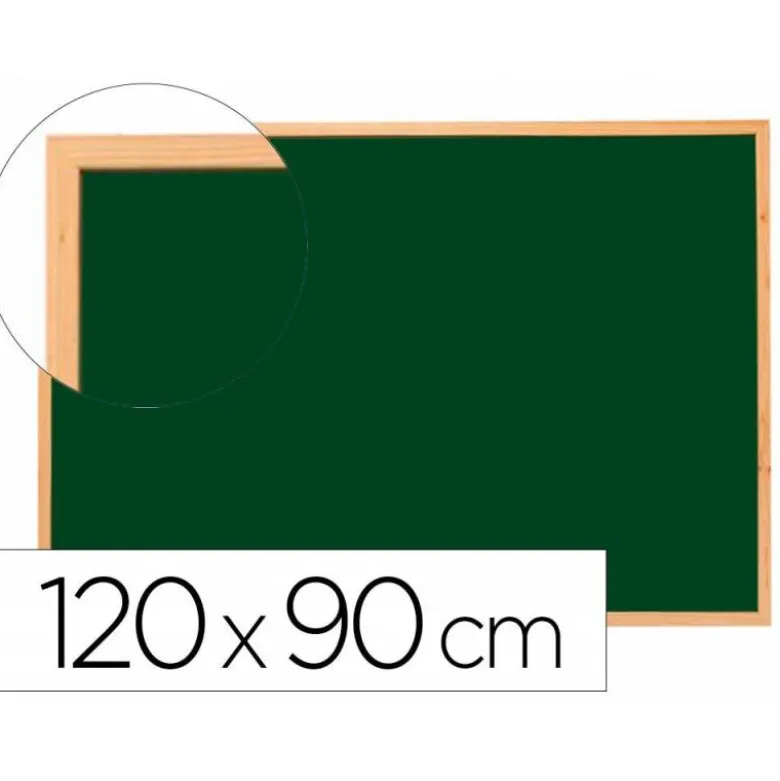 Pizarra Q-Connect verde marco de madera 120x90 cm