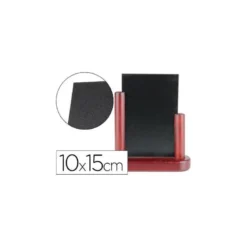 Pizarra sobremesa Liderpapel negra doble cara de madera 10x15 cm