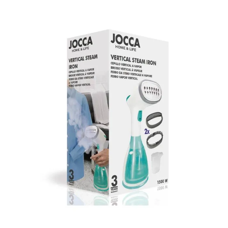 PLANCHA CEPILLO A VAPOR JOCCA VERTICAL SISTEMA ANTIGOTEO 1500W DEPOSITO 280 ML 290X170X120 MM