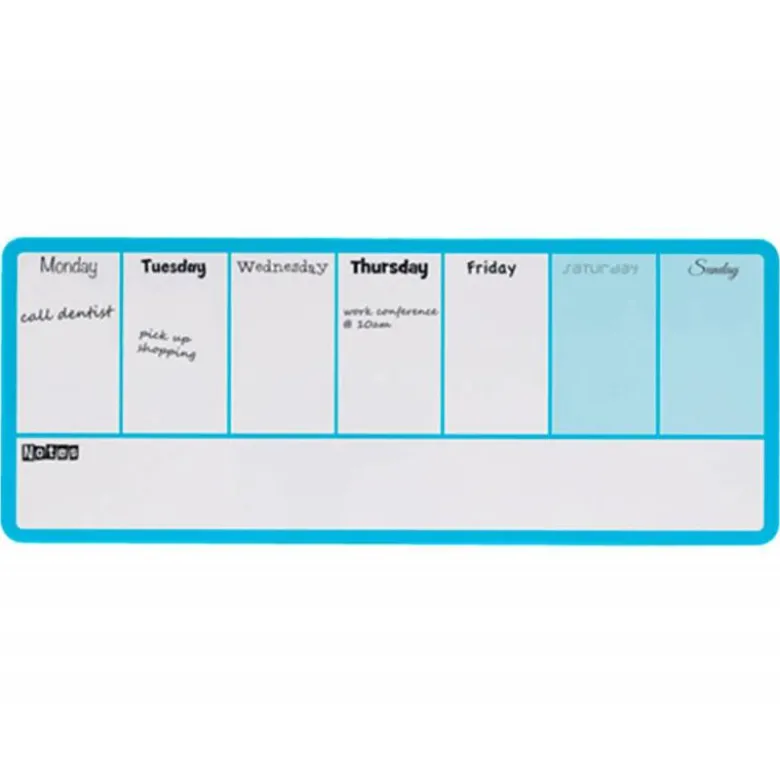 PLANIFICADOR SEMANAL NOBO MAGNETICO COLOR AZUL 140X360 MM