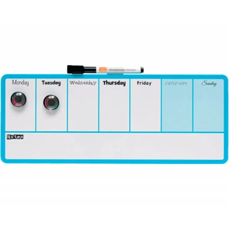 PLANIFICADOR SEMANAL NOBO MAGNETICO COLOR AZUL 140X360 MM