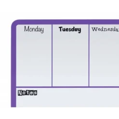 PLANIFICADOR SEMANAL NOBO MAGNETICO COLOR VIOLETA 140X360 MM