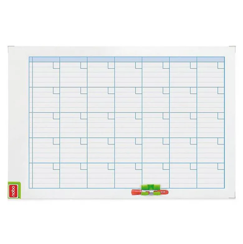 Planning Mensual Rotulable Magnético 90x60 cm Nobo