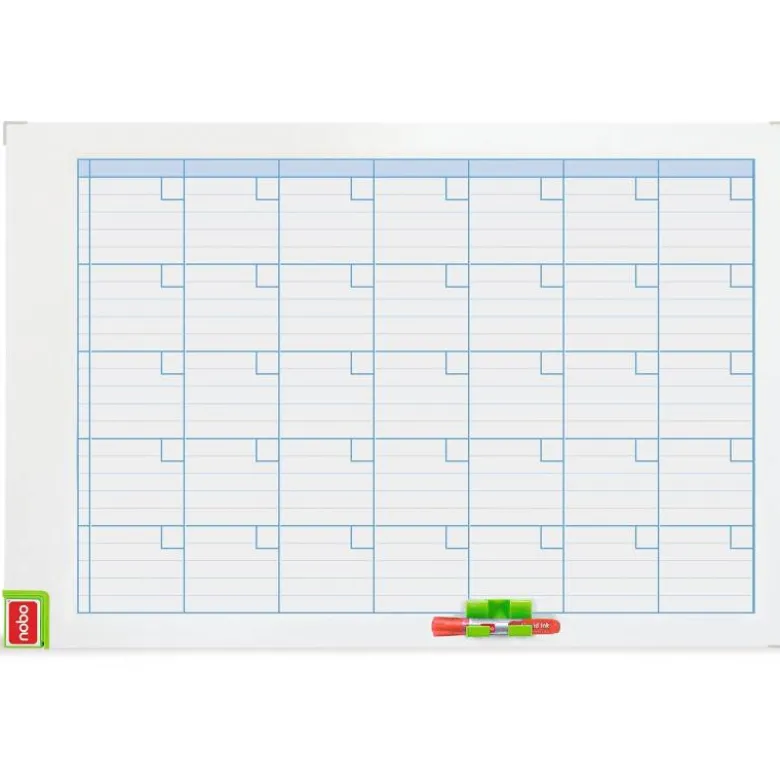 Planning Mensual Rotulable Magnético 90x60 cm Nobo