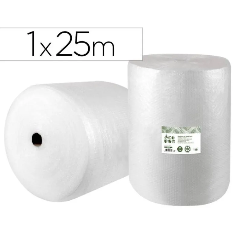 PLASTICO BURBUJA LIDERPAPEL ECOUSE 1X25M 30% DE PLASTICO RECICLADO
