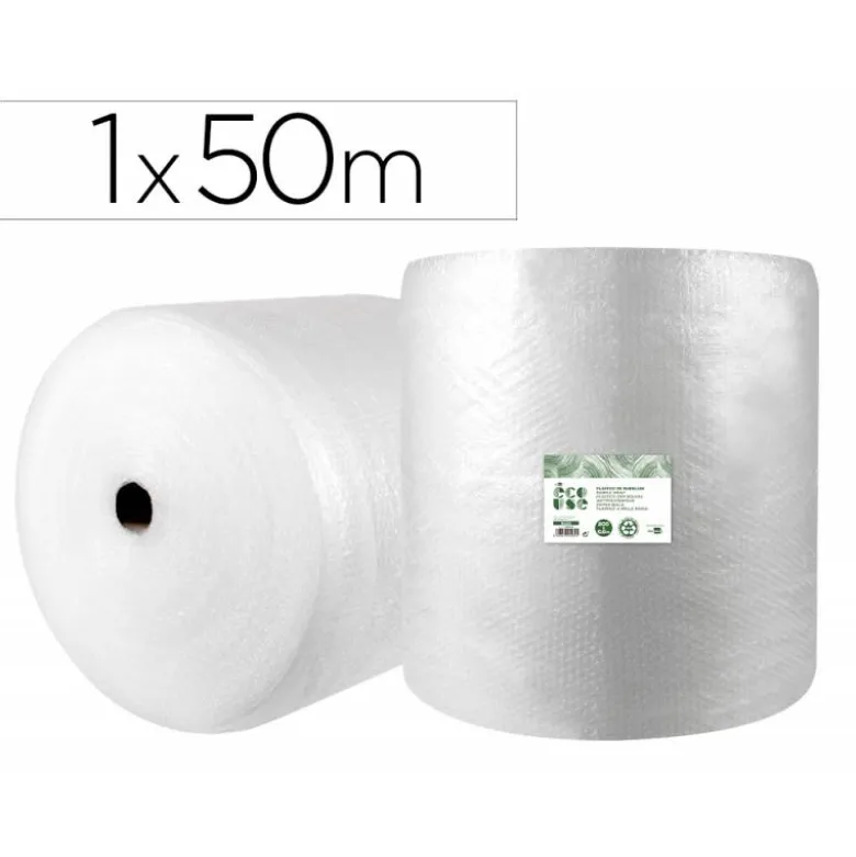 PLASTICO BURBUJA LIDERPAPEL ECOUSE 1X50M 30% DE PLASTICO RECICLADO