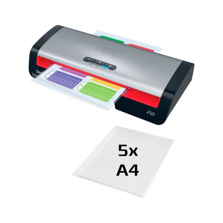 PLASTIFICADORA GBC 250 OFFICE DIN A4 APAGADO AUTOMATICO 2 RODILLOS HASTA 125 MICRAS