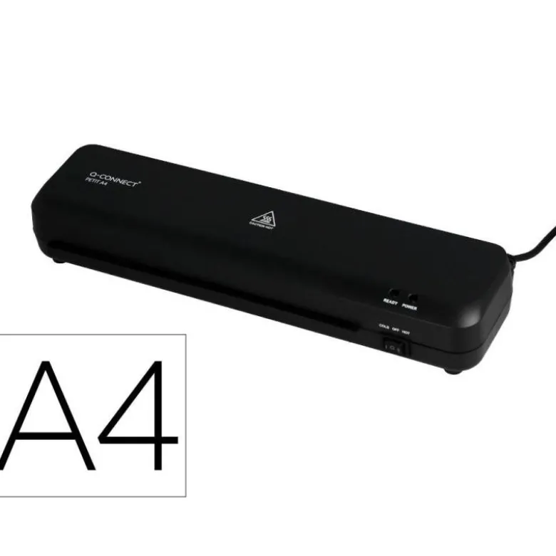 PLASTIFICADORA Q-CONNECT COMPACTA KF19061 DIN A4 PLASTIFICADO CALIENTE/FRIO LUCES READY/POWER 2 RODILLOS