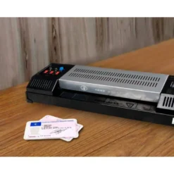 PLASTIFICADORA Q-CONNECT KF16918 PROFESIONAL RUGERIZADA CALIENTE DIN A3 CUATRO RODILLOS HASTA 200