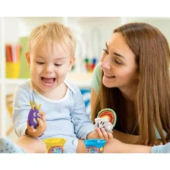 PLASTILINA CARIOCA BABY DOUGH BOTE 75 G SET DE 3 COLORES SURTIDOS