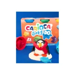 PLASTILINA CARIOCA BABY DOUGH BOTE 75 GR SET DE 8 COLORES SURTIDOS