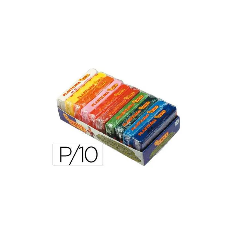 Plastilina Jovi colores surtidos pequeña paquete 10 colores 50 gr