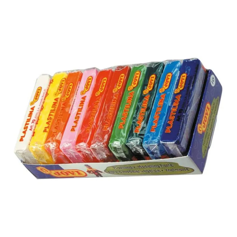 Plastilina Jovi colores surtidos pequeña paquete 10 colores 50 gr