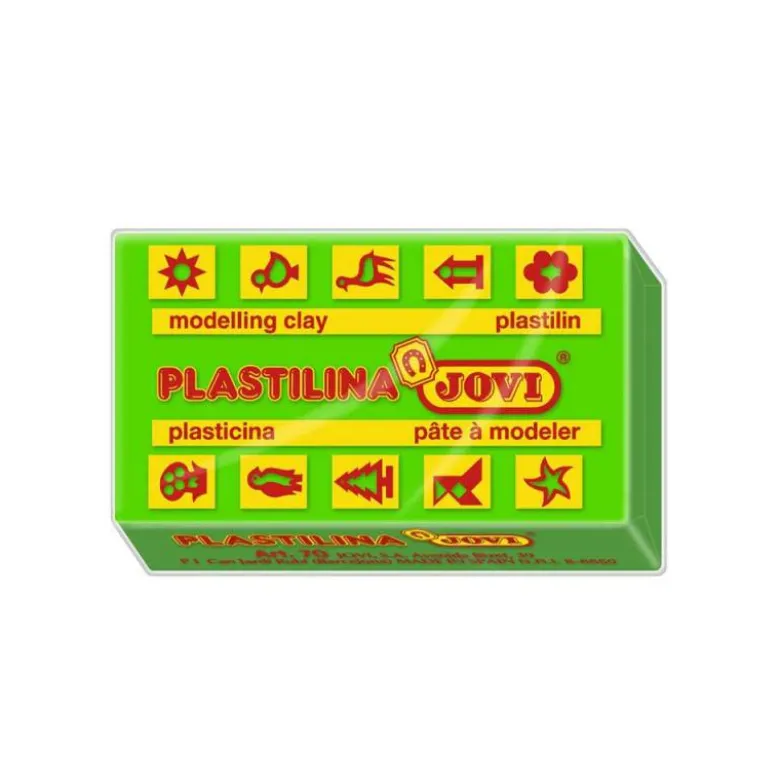 Plastilina Jovi color verde claro pequeña 50 gr