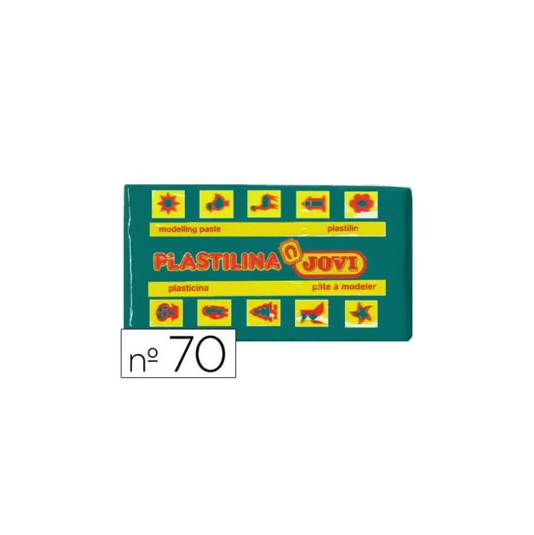 Plastilina Jovi color verde oscuro pequeña 50 gr