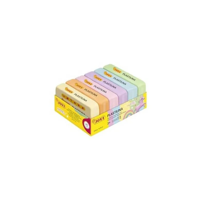 PLASTILINA JOVI 70 SURTIDA TAMAÑO PEQUEÑO COLORES PASTEL SURTIDOS CAJA DE 6 UNIDADES 50 GR