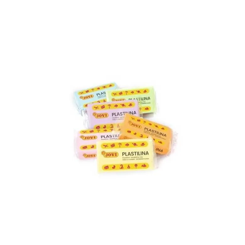 PLASTILINA JOVI 70 SURTIDA TAMAÑO PEQUEÑO COLORES PASTEL SURTIDOS CAJA DE 6 UNIDADES 50 GR