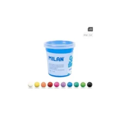 PLASTILINA MILAN SOFT DOUGH BASIC CAJA DE 10 BOTES COLORES SURTIDOS 85 G