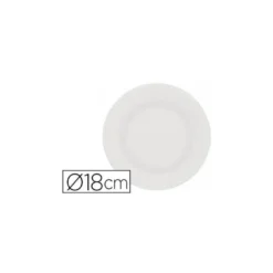 PLATO PAPEL RECICLABLE BLANCO 18 CM PAQUETE 50 UNIDADES