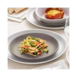 PLATO POLIPROPILENO ARCHIVO 2000 HONDO 17,8 CM DIAMETRO REUTILIZABLE E IRROMPIBLE LIBRE BPA COLOR GRIS