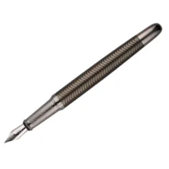 PLUMA BELIUS NEPTUNO ALUMINIO TEXTURA WAVY COLOR CAQUI TINTA AZUL CAJA DE DISEÑO