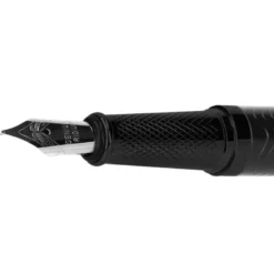 PLUMA MARCA BELIUS NEPTUNO ALUMINIO TEXTURA WAVY COLOR AZUL MARINO TINTA AZUL CAJA DE DISEÑO