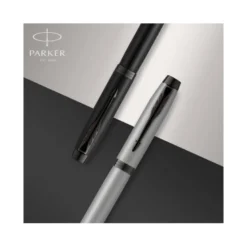 Pluma Parker PK IM GT Plumin Fino de Acabado Metal Cepillado