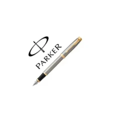 Pluma Parker PK IM GT Plumin Fino de Acabado Metal Cepillado