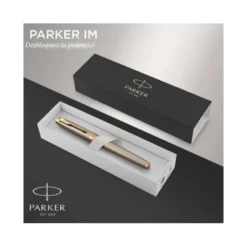 Pluma Parker PK IM GT Plumin Fino de Acabado Metal Cepillado