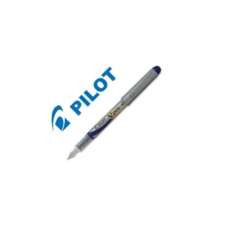 Pluma pilot v pen silver desechable azul svp-4ml