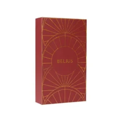 PLUMA Y ESTUCHE BELIUS SOIREE COLOR ART DECO GRANATE Y DORADO TINTA AZUL CAJA DE DISEÑO