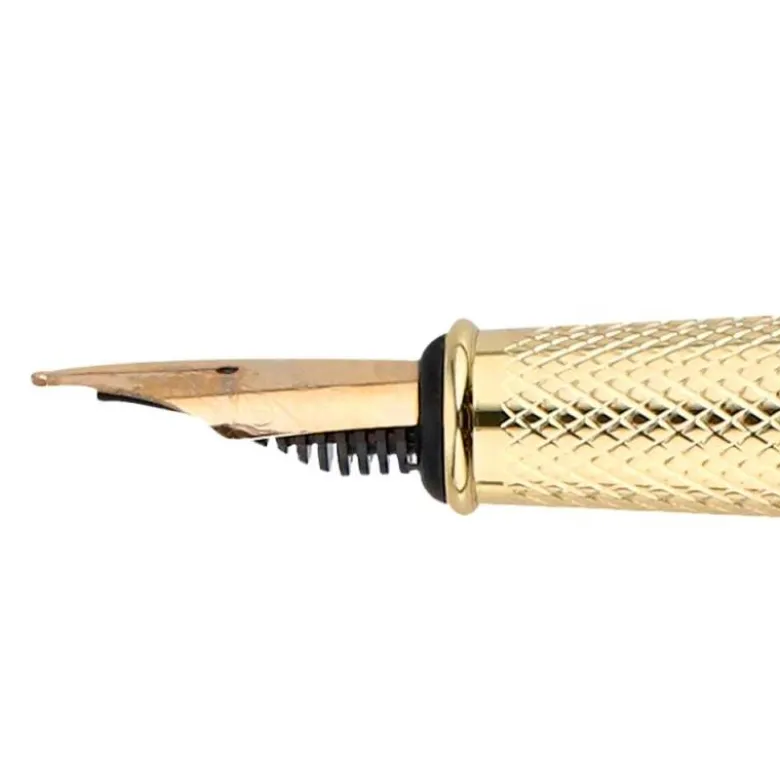 PLUMA Y ESTUCHE CUERO BELIUS PASSION DOR ALUMINIO TEXTURA CEPILLADA COLOR NEGRO Y DORADO TINTA AZUL CAJA DISEÑO