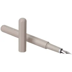 PLUMA Y FUNDA DE SIMILPIEL BELIUS SPACE B COLOR MINIMALISTA GRIS TINTA AZUL CAJA DE DISEÑO