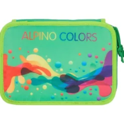 Plumier escolar marca Alpino pequeño doble cremallera