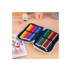 PLUMIER ESCOLAR MILAN 430 SINCE 1918 DOBLE CON ACCESORIOS COLOR VERDE 195X50X130 MM