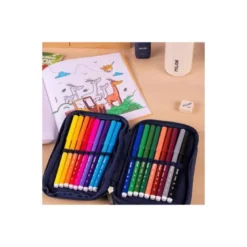 PLUMIER ESCOLAR MILAN 430 SINCE 1918 DOBLE CON ACCESORIOS COLOR AZUL 195X50X130 MM
